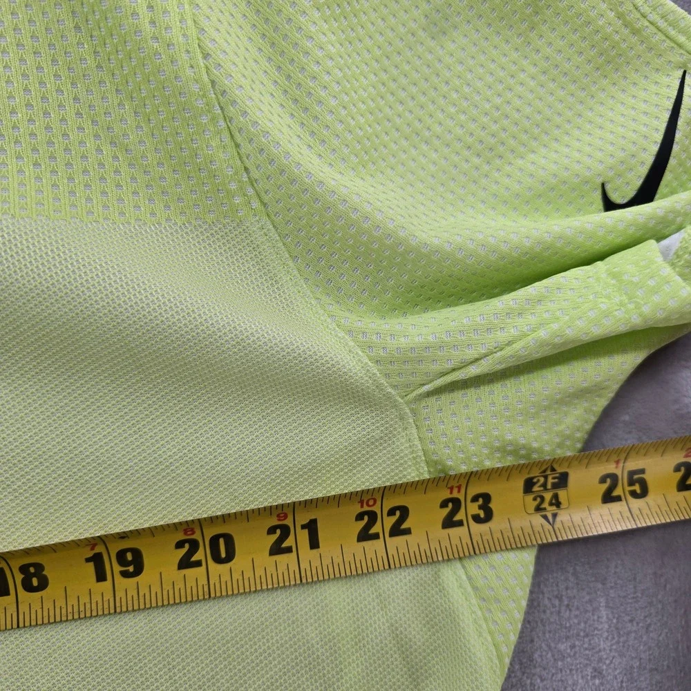 Nike Tiger Woods Collection Polo Mens Large Lime Green Dri-Fit ADV Golf Shirt